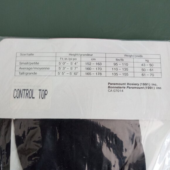Cameo Ultrafine Plus Panty Hose Stocking 70's Night Shade 160-200 lbs Vintage - Picture 9 of 10